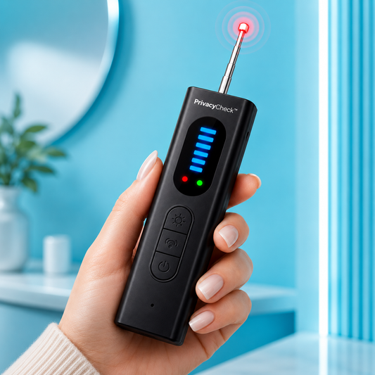 PrivacyCheck™ | גלאי מצלמות נסתרות והאזנות לחדרי מלון, צימרים ודירות מושכרות